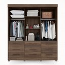 Ver imagem 6 de Guarda-Roupa 3 Portas 9 Gavetas com Espelho Florença Espresso Móveis