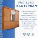 Ver imagem 4 de Guarda-Roupa 3 Portas 9 Gavetas com Espelho Florença Espresso Móveis Marrom/Cinamomo