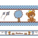 Ver imagem 1 de Adesivo de Faixa Infantil Ursinho Príncipe com Nome- Kit 2 unidades