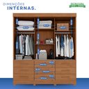 Ver imagem 6 de Guarda-Roupa 3 Portas 9 Gavetas Florença Espresso Móveis Marrom/Cinamomo