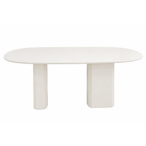 Mesa de Jantar Orgânica Cora 160x90cm Base Dupla