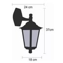 Ver imagem 4 de Kit 6 Arandelas Coloniais Externas Luminária de Parede Preta Bivolt 20w Retrô Jardim Dital