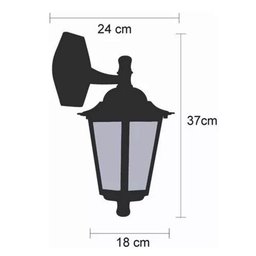 Kit 6 Arandelas Coloniais Externas Luminária de Parede Preta Bivolt 20w Retrô Jardim Dital - 4