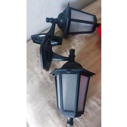 Kit 6 Arandelas Coloniais Externas Luminária de Parede Preta Bivolt 20w Retrô Jardim Dital - 2