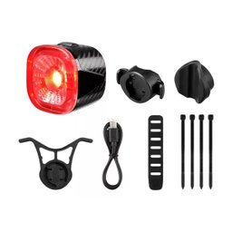 Lanterna Traseira Bike Brake Light Sensor Freio Usb C - 2