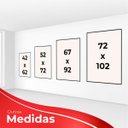 Ver imagem 6 de kit com 3 Quadros Decorativos Abstratos com Moldura e Vidro para Sala Quarto Escritório e Clínica 52