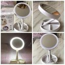 Ver imagem 5 de Espelho Portátil para Maquiagem Bordas em Led Zoom 10x Led Redondo