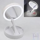 Ver imagem 3 de Espelho Portátil para Maquiagem Bordas em Led Zoom 10x Led Redondo