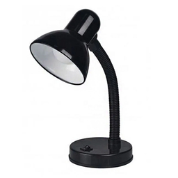 Kit Luminária de Mesa Base Abajur Haste Articulada Preta + Bulbo 9w Branco Quente Bivolt - 2