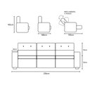 Ver imagem 7 de Sofá Retrátil/Reclinável Trento 2,30m Suede Velut Cinza c/ Molas no Assento - King House