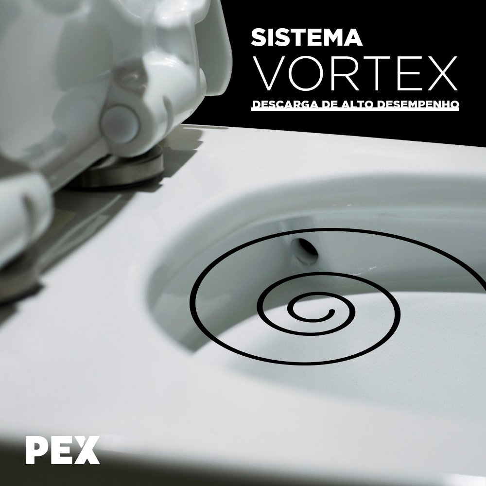 Vaso Sanitário Monobloco PEX Maximus produzido em Cerâmica - 7