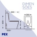 Ver imagem 6 de Vaso Sanitário Monobloco Pex Maximus Produzido em Cerâmica