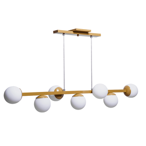 Lustre Pendente Figo 7 Globos Esfera De Vidro: Cor Dourado