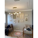 Ver imagem 3 de Lustre Pendente Figo 7 Globos Esfera De Vidro: Cor Dourado