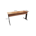 Ver imagem 4 de Mesa Escrivaninha Home Office 1502 Realme 150x60cm Nogal/preto