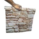 Ver imagem 5 de Papel de Parede Tijolinho Kit 12 Unidades Pedra Marrom Claro Autoadesivo Colante Decoraçao Lavavel