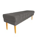 Ver imagem 5 de Kit Cabeceira Painel Queen + Banco Calçadeira Estofado Jade 160cm Suede Cinza - AM Interiores Kit Ja
