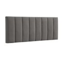 Ver imagem 2 de Kit Cabeceira Painel Queen + Banco Calçadeira Estofado Jade 160cm Suede Cinza - AM Interiores Kit Ja