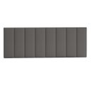 Ver imagem 4 de Kit Cabeceira Painel Queen + Banco Calçadeira Estofado Jade 160cm Suede Cinza - AM Interiores Kit Ja