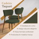 Ver imagem 3 de Cadeira de Jantar Taquari Madeira Maciça Tecido Linho Verde