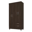 Ver imagem 1 de Guarda Roupa Solteiro 4 Portas Astro 42860 Ébano Touch Demóbile