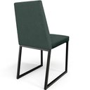 Ver imagem 6 de Kit 04 Cadeiras para Sala Jantar Base Aço Industrial Preto Dafne L02 Linho Verde Musgo - lyam