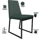 Ver imagem 4 de Kit 04 Cadeiras para Sala Jantar Base Aço Industrial Preto Dafne L02 Linho Verde Musgo - lyam
