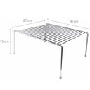 Ver imagem 3 de Kit 3 Organizadores Médios Armário Prateleira Aramado 30cm