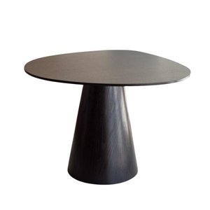 Mesa Cone Redonda Orgânica 90cm Madeira Ébano