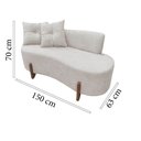 Ver imagem 7 de Namoradeira Sofá Feijão Luna Orgânica Linho Bege