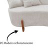 Namoradeira Sofá Feijão Luna Orgânica Linho Bege - 6