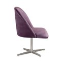 Ver imagem 4 de Poltrona Decorativa Gaia Giratória Metal para Sala, Quarto, Recepção Roxo