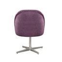Ver imagem 6 de Poltrona Decorativa Gaia Giratória Metal para Sala, Quarto, Recepção Roxo