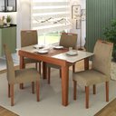 Ver imagem 2 de Mesa de Jantar Extensível 140 Cm Naturalle Madeira Maçiça