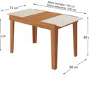 Ver imagem 3 de Mesa de Jantar Extensível 140 Cm Naturalle Madeira Maçiça