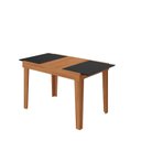 Ver imagem 4 de Mesa de Jantar Extensível 140 cm Naturalle Preto/Marrome