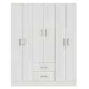 Ver imagem 1 de Guarda-Roupa Jamaica 134cm 6 Portas e 2 Gavetas Branco