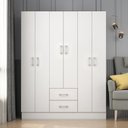 Ver imagem 5 de Guarda-Roupa Jamaica 134cm 6 Portas e 2 Gavetas Branco