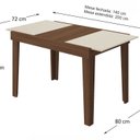 Ver imagem 3 de Mesa de Jantar Extensível 140 cm Naturalle Branco/Imbuia/Off White