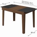 Ver imagem 3 de Mesa de Jantar Extensível 140 cm Naturalle Preto/Imbuia