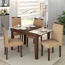 Ver imagem 2 de Mesa de Jantar Extensível 140 cm Naturalle Preto/Imbuia