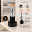 Ver imagem 3 de Acabamento Registro Alavanca Stick Cromado Metal Deca 16 Estrias e Docol com Adaptador 1/2 3/4 1