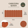 Cabeceira Queen Modulada Arredondada Cama Box Veludo Terracota - 2