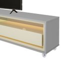 Ver imagem 4 de Rack para TV 2.2 com LED Requinte Cinza com Off White - Gelius Móveis