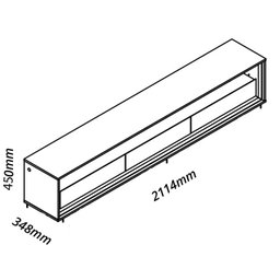 Rack para TV 2.2 com LED Requinte Cinza com Off White - Gelius Móveis - 5