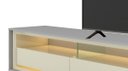 Ver imagem 3 de Rack para TV 2.2 com LED Requinte Cinza com Off White - Gelius Móveis