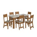 Ver imagem 3 de Conjunto Sala de Jantar 1 Mesa 6 Cadeiras Versalhes