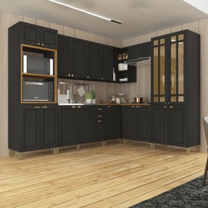 Cozinha Modulada Completa 8 Peças 20 Portas 2 Gavetas Paris