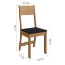 Ver imagem 5 de Conjunto Sala de Jantar 1 Mesa 6 Cadeiras Versalhes Amarelo/Freijó/Off-White/Preto