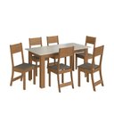Ver imagem 3 de Conjunto Sala de Jantar 1 Mesa 6 Cadeiras Versalhes